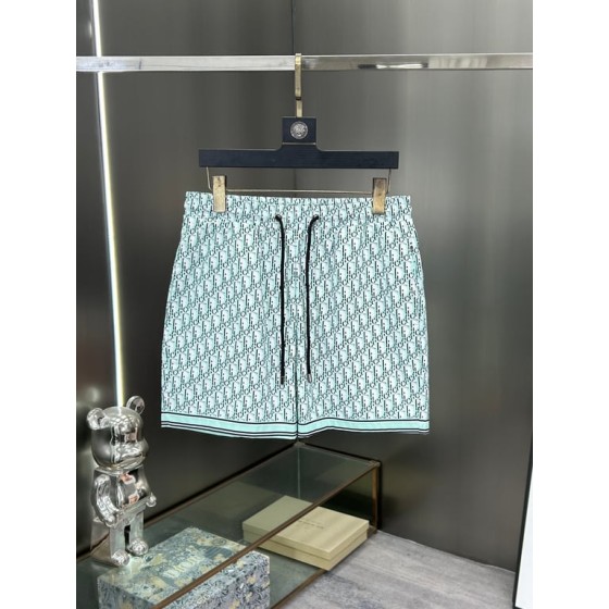 Dior Mint Green Oblique Print Swim Shorts